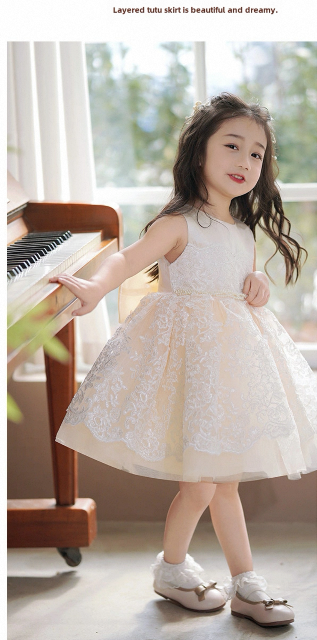 Princess dress with precious gift box hair accessories lace socks & pearl handbag