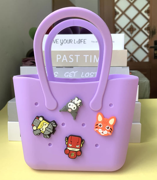 DIY Portable Waterproof Beach Bag Silicone DIY Small Children Summer Walks Kids Women 3d Cave Beach Hand Bag