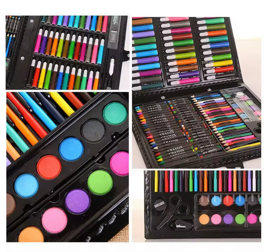 150Pcs Art Set Watercolor Markers Crayons Water Pen Drawing Set Artist Painting Tools School Stationery Gifts