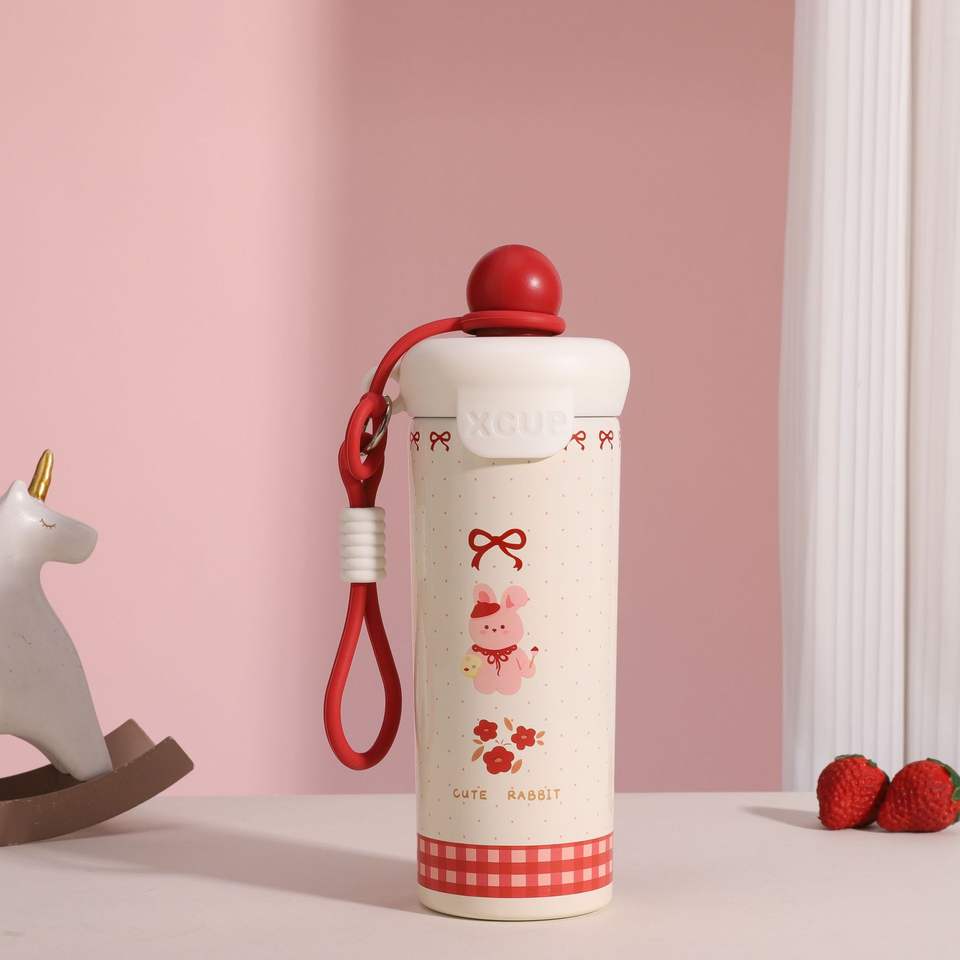 Insulation Cup Suitable for Students and Children Cartoon Floating Ball Stainless Steel Insulation Cup