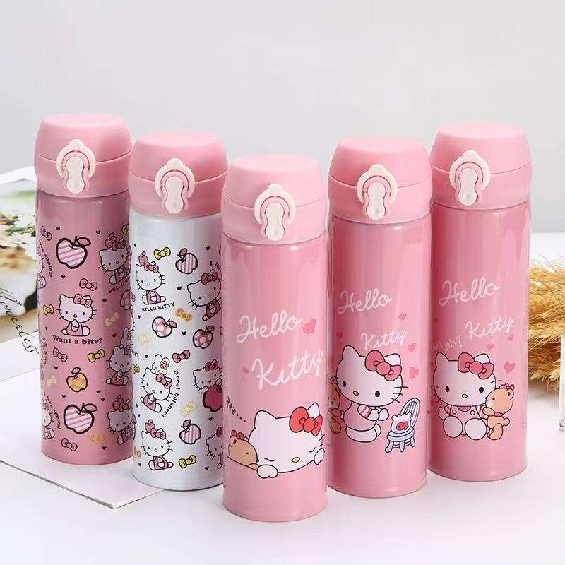 Mini Stainless Steel Bounce Mug Set Children's Cartoon Portable Vacuum Bottle for Back to School