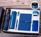 Custom Logo Vacuum Insulated Cup Ballpoint Pen Usb Flash Drive Business Card Holder Mouse Pad Notebook Combo Corporate Gift Set