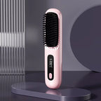 Portable Wireless Hair Straightening Tool Household Anion Comb That Doesn't Hurt Hair USB Power Source for Travel Hairdressing