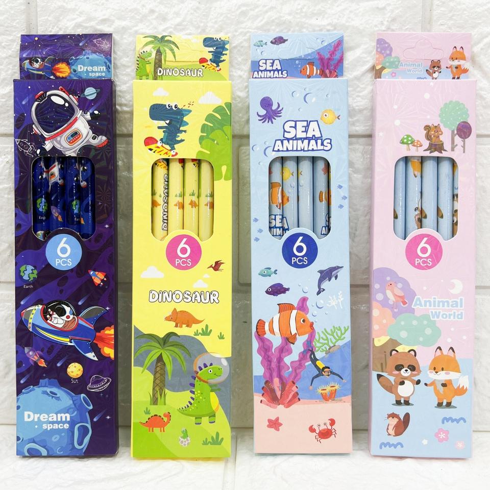 Cute Cartoon Hb Pencils for Elementary School Students, Writing Pens, Children's Pencils, Stationery Supplies, Lead-Free Writing and Learning Supplies