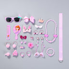 Tracy & Herry Cute Princess Hair Clips Gift Set 28pcs Hairgrips Including Sunglasses Comb Necklace Accessories for Girls