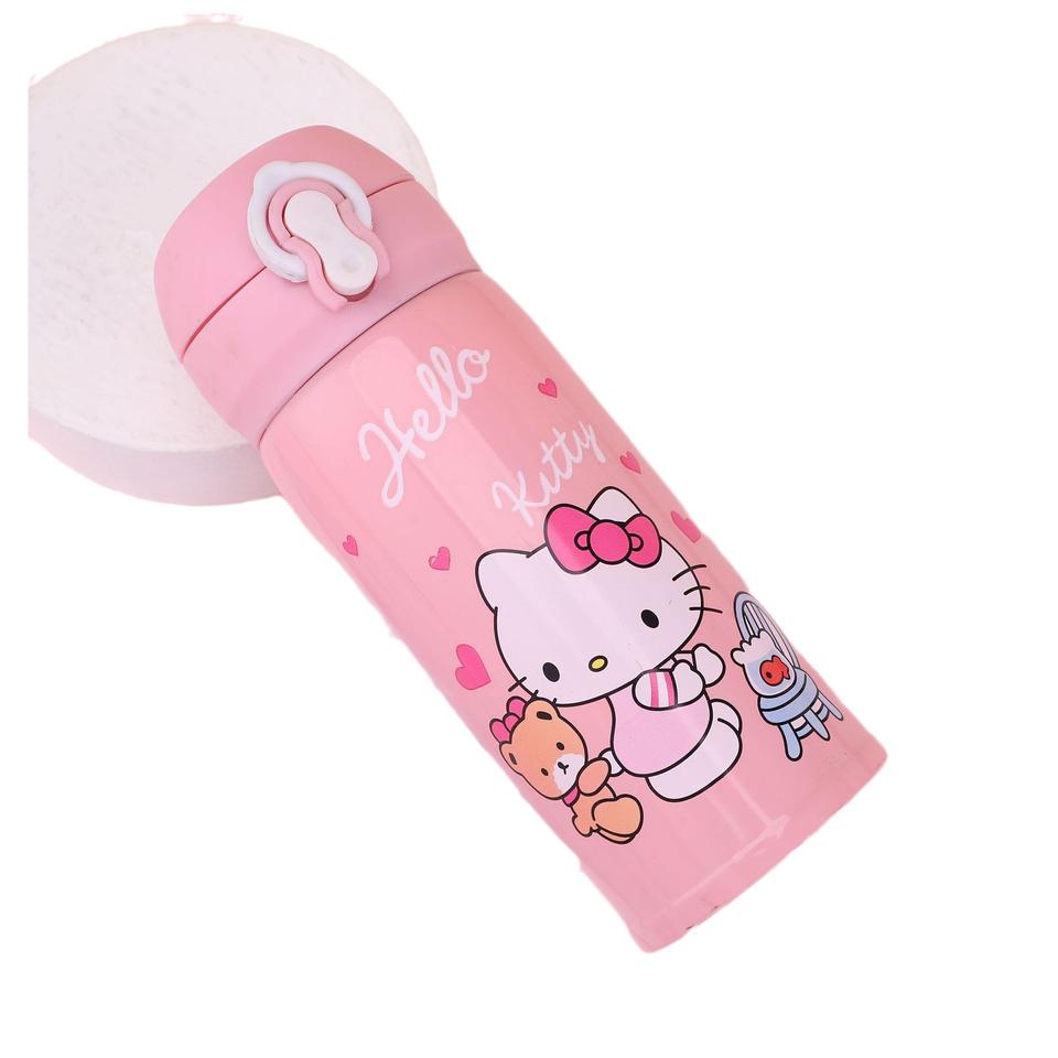 Mini Stainless Steel Bounce Mug Set Children's Cartoon Portable Vacuum Bottle for Back to School