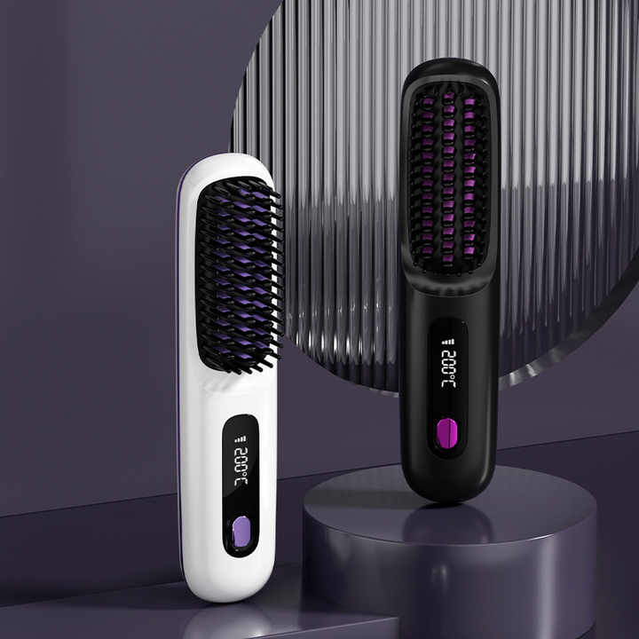 Portable Wireless Hair Straightening Tool Household Anion Comb That Doesn't Hurt Hair USB Power Source for Travel Hairdressing