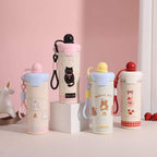 Insulation Cup Suitable for Students and Children Cartoon Floating Ball Stainless Steel Insulation Cup