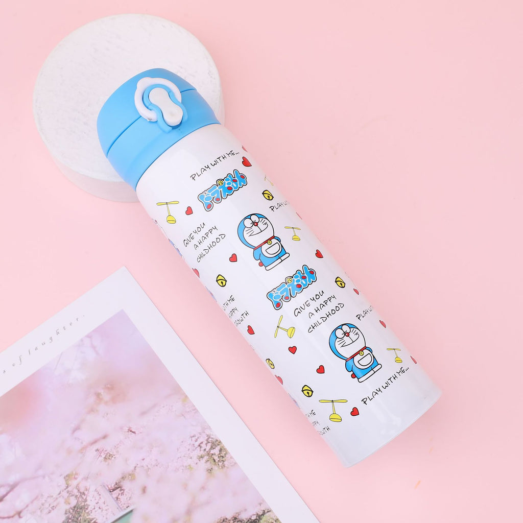 Mini Stainless Steel Bounce Mug Set Children's Cartoon Portable Vacuum Bottle for Back to School