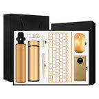Wholesale Customized Business Gift Sets Leather Notebook Pen Vacuum Cup Mouse Keyboard Umbrellas Corporate Gift Guests Presents