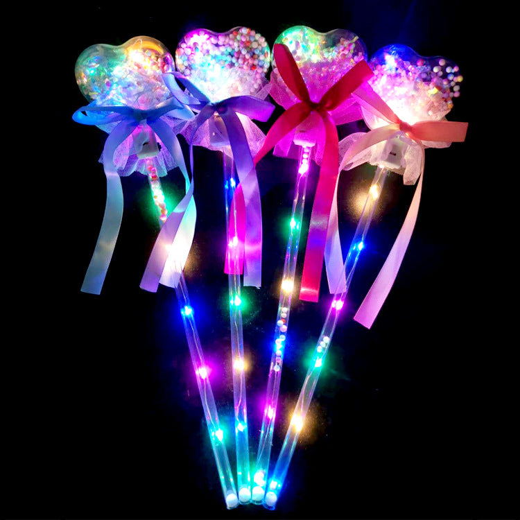 Starry Sky Ball Magic Wand Cartoon Glow Stick Flashing Wave Ball Fairy Wand Glowing Atmosphere Toy Kidsren's Small Gift