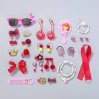 Tracy & Herry Cute Princess Hair Clips Gift Set 28pcs Hairgrips Including Sunglasses Comb Necklace Accessories for Girls