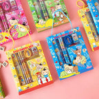 Stationery Set 6-Piece Set for Primary School Students, Kidsren's Learning Gift Box, Kindergarten Birthday Gift, Prize