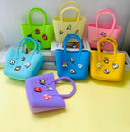DIY Portable Waterproof Beach Bag Silicone DIY Small Children Summer Walks Kids Women 3d Cave Beach Hand Bag