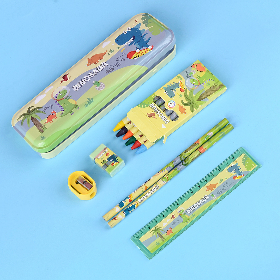 X1105-2 Promotional Gift Sets Kawaii Stationary Set Wholesale Cartoon Cute Stationery Items Painting Art Sets for Kids Gift Box
