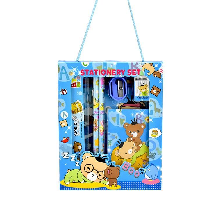 Stationery Set 6-Piece Set for Primary School Students, Kidsren's Learning Gift Box, Kindergarten Birthday Gift, Prize