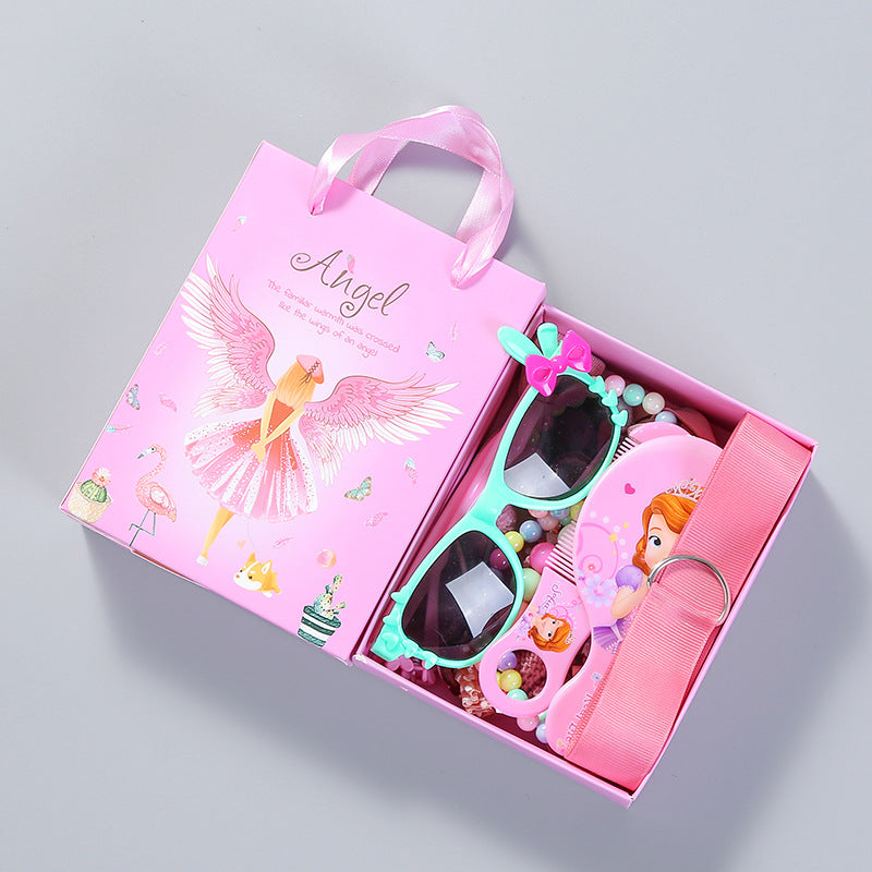 Tracy & Herry Cute Princess Hair Clips Gift Set 28pcs Hairgrips Including Sunglasses Comb Necklace Accessories for Girls