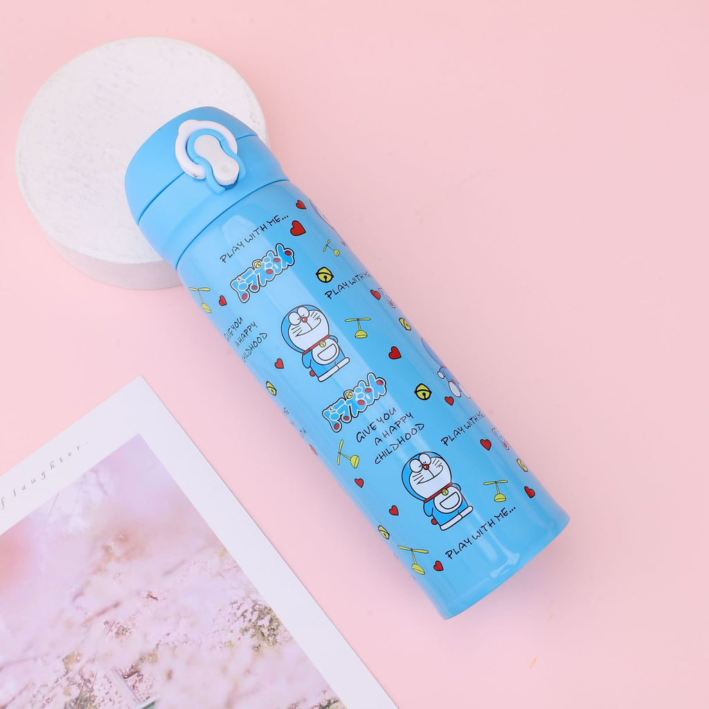 Mini Stainless Steel Bounce Mug Set Children's Cartoon Portable Vacuum Bottle for Back to School