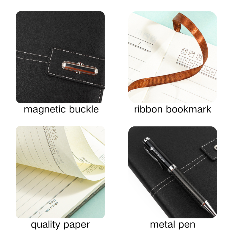 Custom Logo Leather Notebook Stainless Steel Tumbler USB Premium Corporate Gift Set