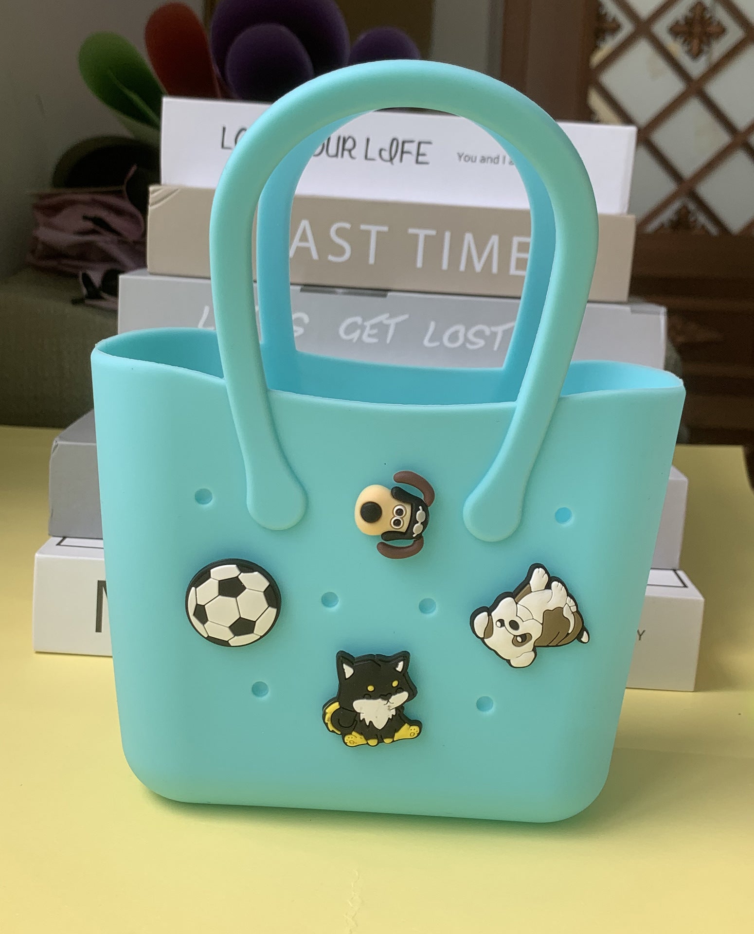 DIY Portable Waterproof Beach Bag Silicone DIY Small Children Summer Walks Kids Women 3d Cave Beach Hand Bag