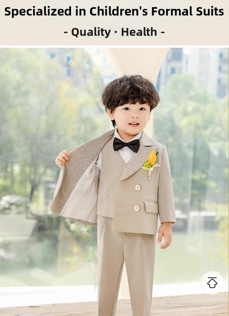 Children's Six-Piece Suit, Boy's Formal Suit, Flower Boy Suit, Baby Boy's First Birthday Suit, Small Suit, Men's Small Suit, Autumn and Winter