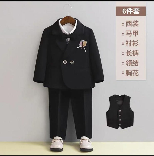 Children's Suit Set for Boys, One-Year-Old Birthday Performance, Flower Boy Formal Wear, Stylish Boys' Spring Suit Jacket
