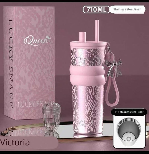Matcha Pink Thermos Cup Gift Set